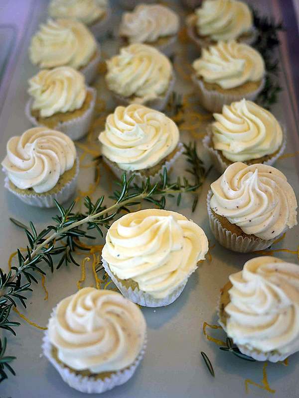 Lemon Rosemary cupcakes from Central City Market Summer meals: Lemon Rosemary cupcakes from Central City Market