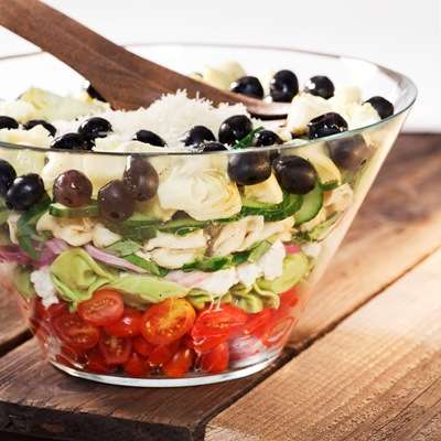 Layered Mediterranean Tortellini Salad Recipe1