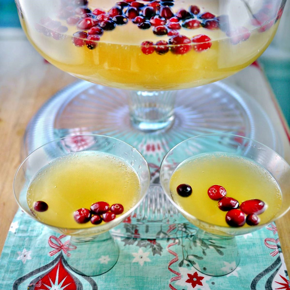 Sparkling Holiday Champagne Punch